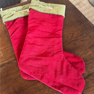 Red and Green Velvet Stockings